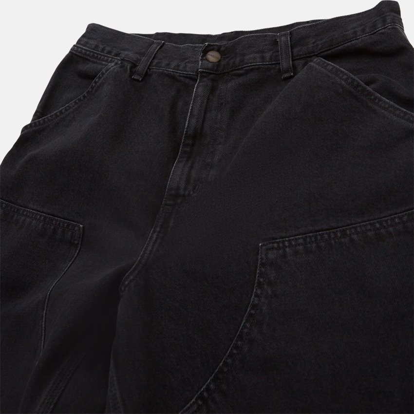 Carhartt WIP Trousers DOUBLE KNEE PANT I032699 BLACK STONE WASHED